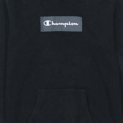 Champion Men's Black XS Pullover Hoodie with Logo Design