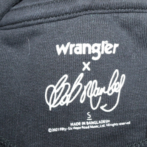 Wrangler x Bob Marley Women's Black Hoodie Small 100% Cotton Pullover