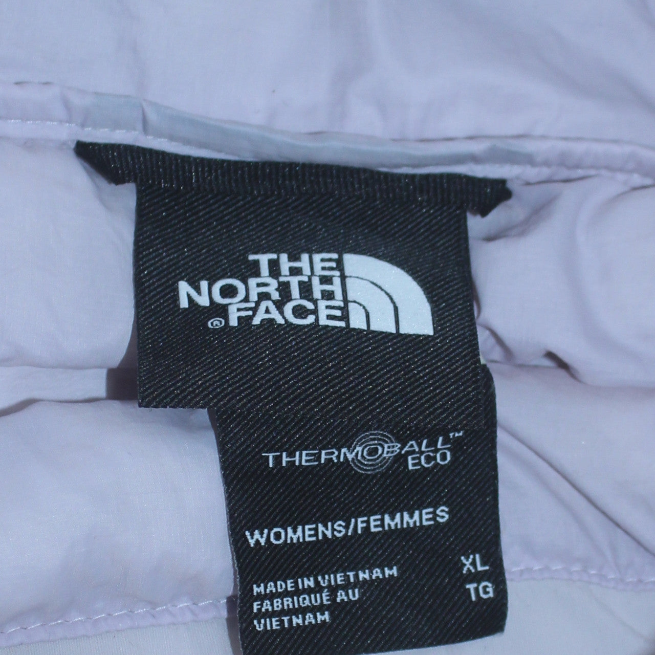 The North Face Womens White XL ThermoBall Eco Hooded Puffer Jacket
