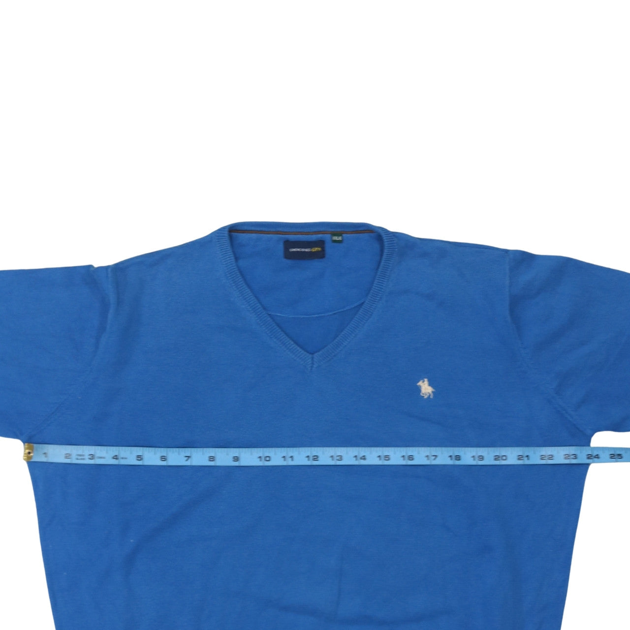 Creaciones GPA Men's Blue 2XL V-Neck Cotton Pullover Jumper