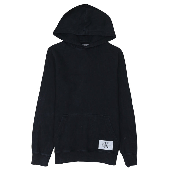 Calvin Klein Jeans Men’s Black Slim Fit Pullover Hoodie L