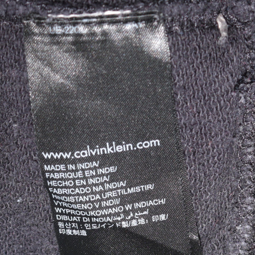 Calvin Klein Jeans Men’s Black Slim Fit Pullover Hoodie L
