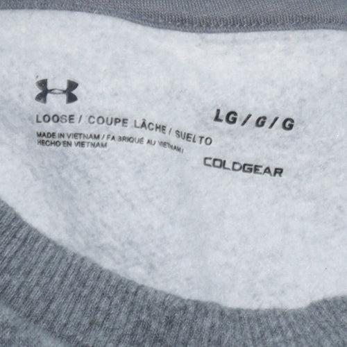 Under Armour Men’s Grey Crew Neck ColdGear Pullover Sweatshirt Size L