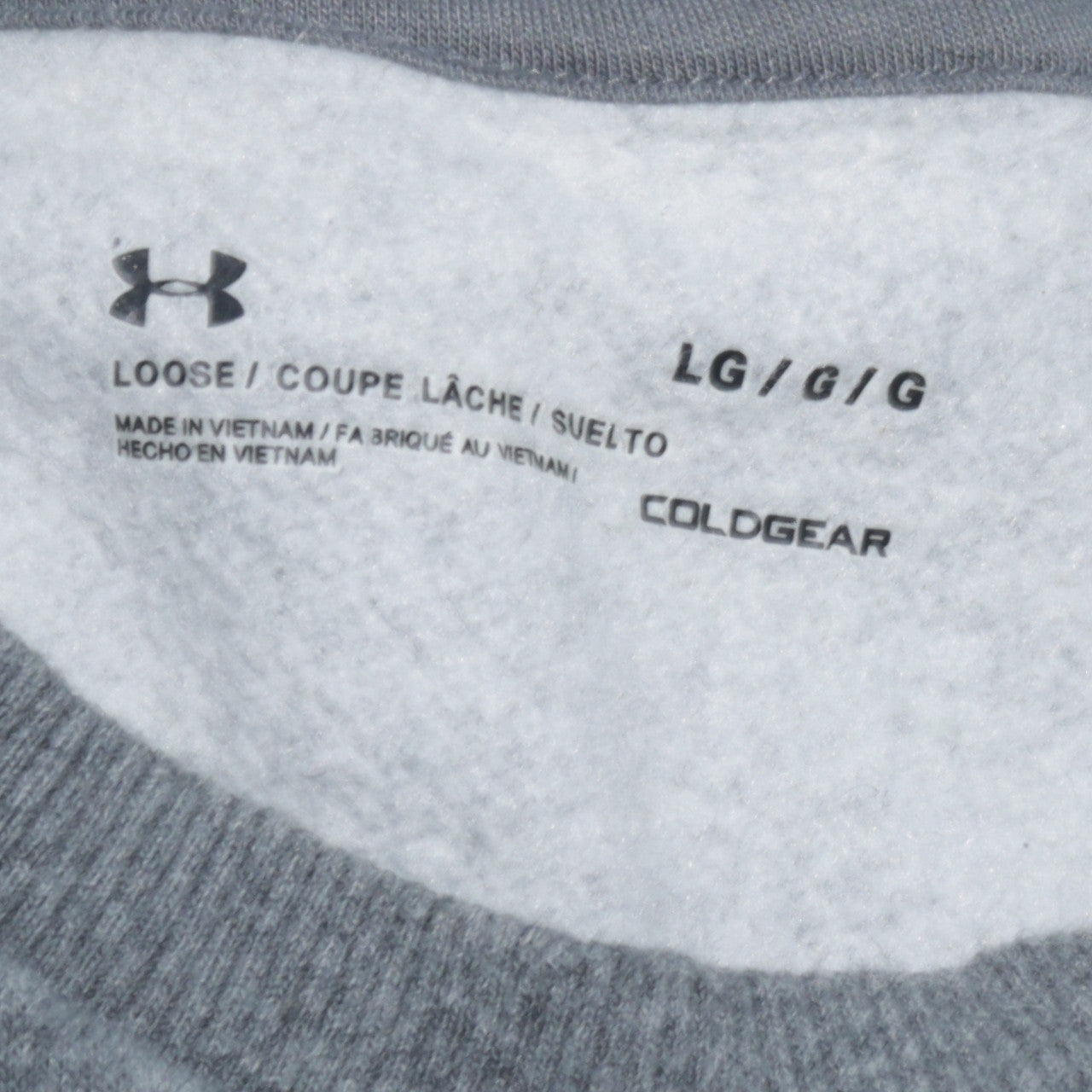 Under Armour Men’s Grey Crew Neck ColdGear Pullover Sweatshirt Size L