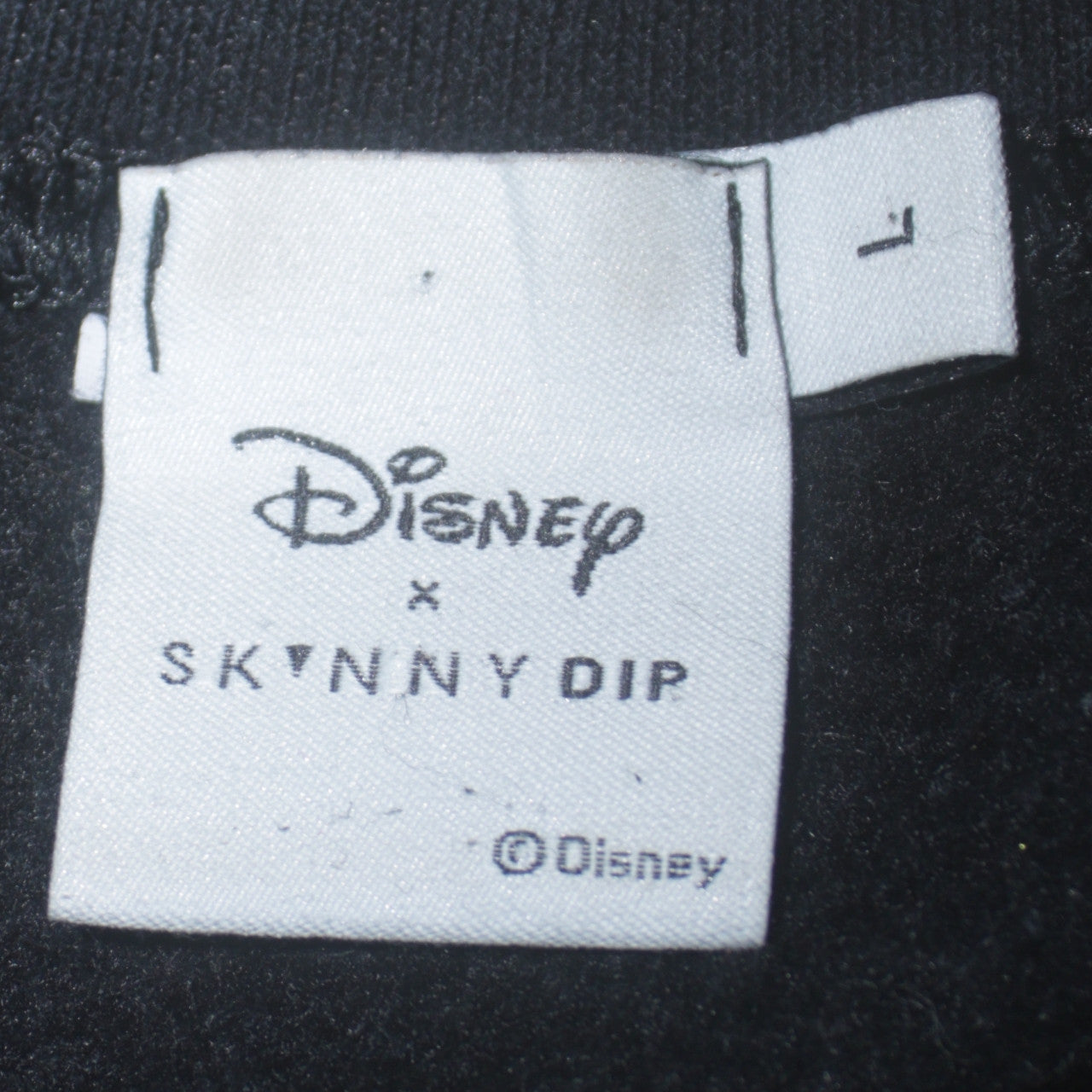 Disney x Skinnydip Womens Black Mickey Mouse Sweatshirt L