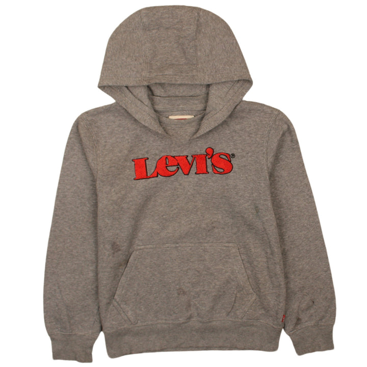 Levi's Boys Grey Pullover Hoodie 12 Years Graphic Logo Hooded Sweatshirt