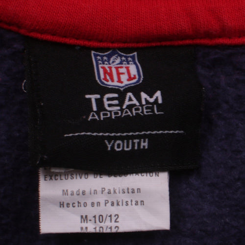 NFL Team Apparel Boys Blue Patriots Full Zip Hoodie Size 10-12 Years