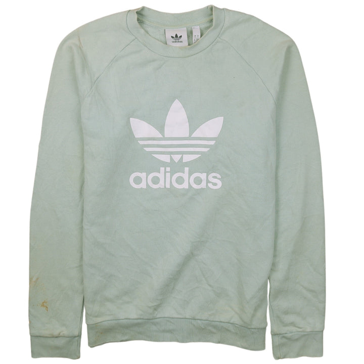 Adidas Women’s Mint Green Crew Neck Pullover Sweatshirt S
