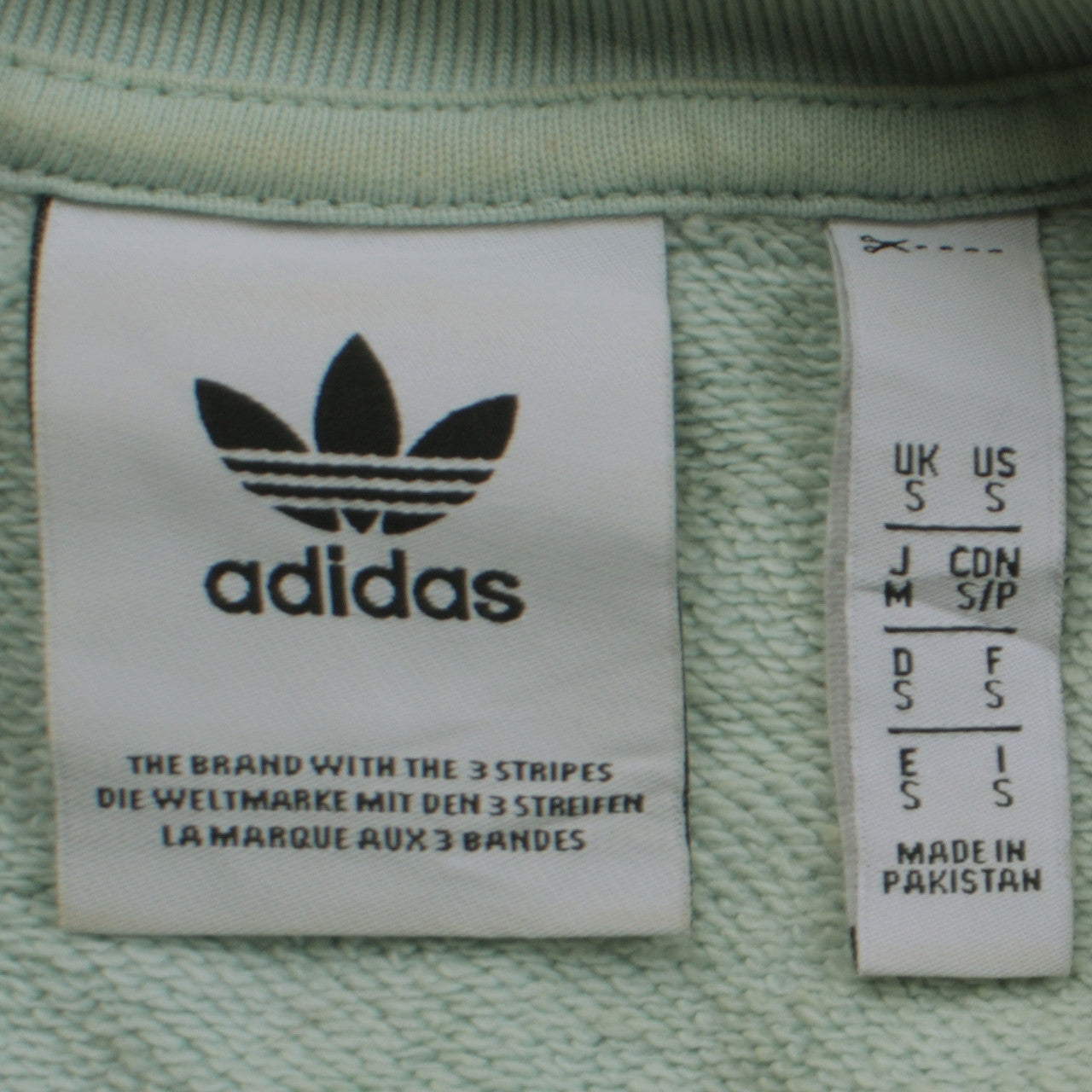 Adidas Women’s Mint Green Crew Neck Pullover Sweatshirt S