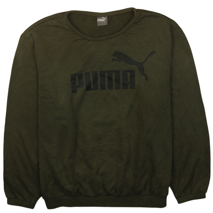 Puma Mens Green XL Pullover Fleece Sweatshirt