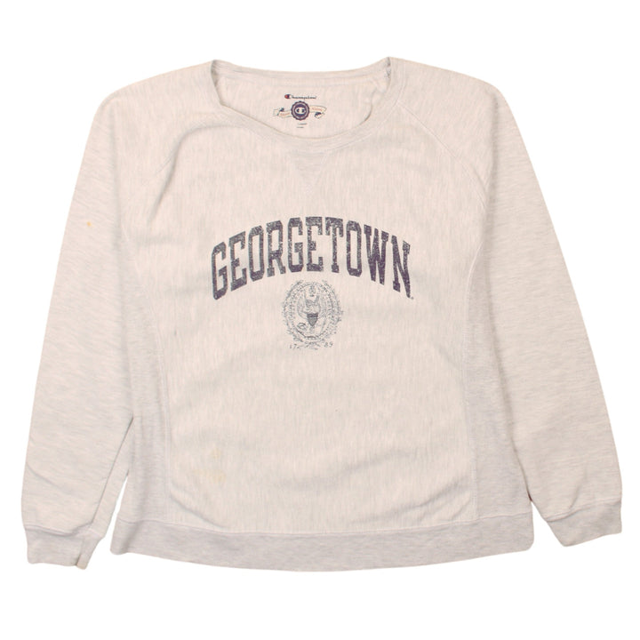Champion Men's Grey Georgetown Reverse Weave Sweatshirt Size L
