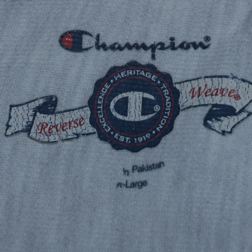 Champion Men's Grey Georgetown Reverse Weave Sweatshirt Size L