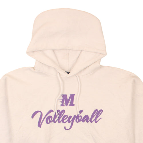 Champion Men's White XL Pullover Hoodie Volleyball Graphic