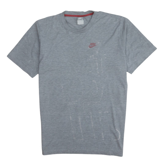 Nike Men's Grey L Crew Neck Short Sleeve Logo T-Shirt