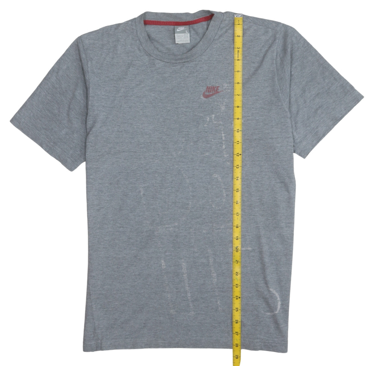 Nike Men's Grey L Crew Neck Short Sleeve Logo T-Shirt
