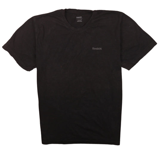 Reebok Men’s Black Cotton Crew Neck Short Sleeve T-Shirt S