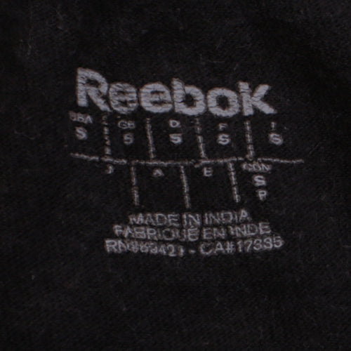 Reebok Men’s Black Cotton Crew Neck Short Sleeve T-Shirt S
