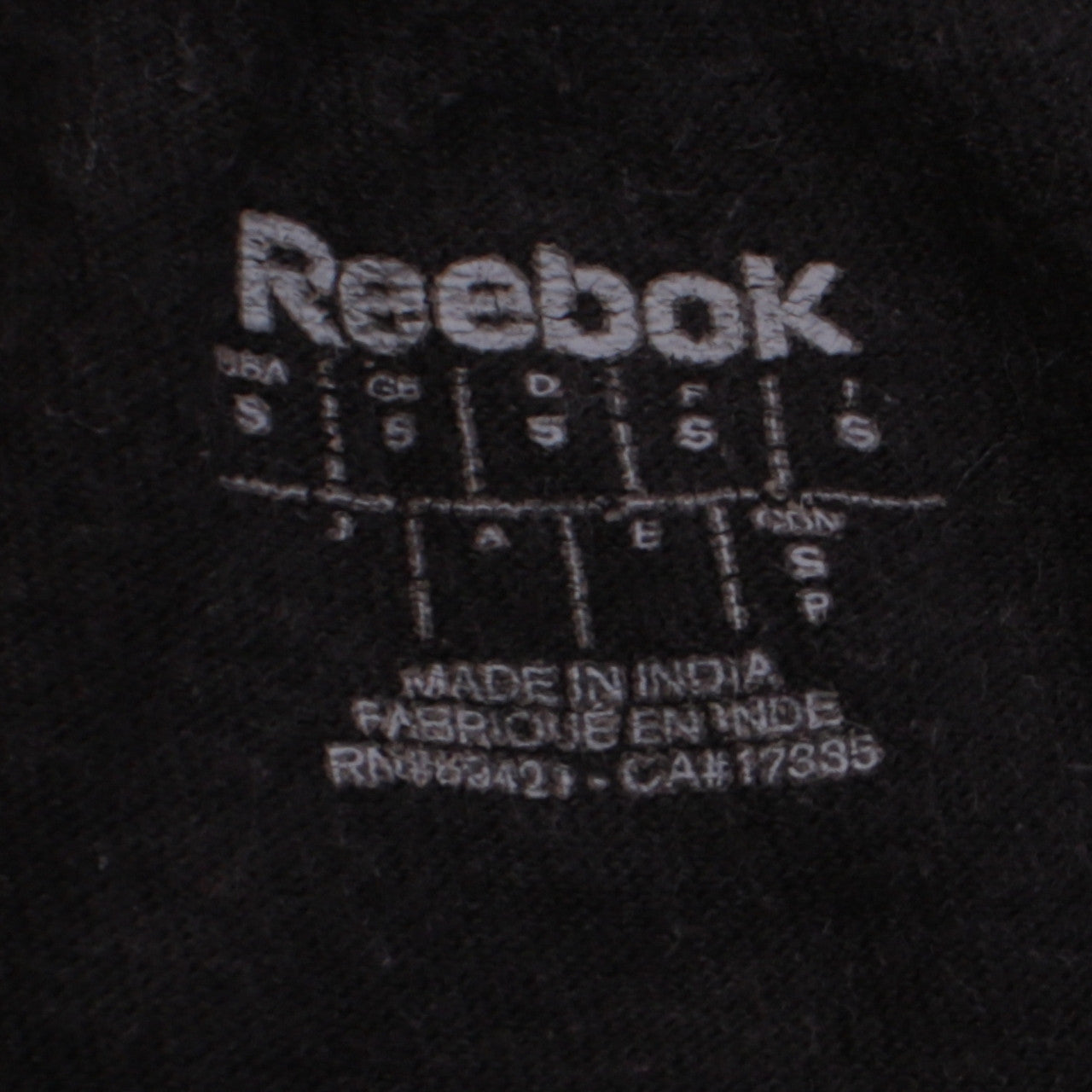 Reebok Men’s Black Cotton Crew Neck Short Sleeve T-Shirt S