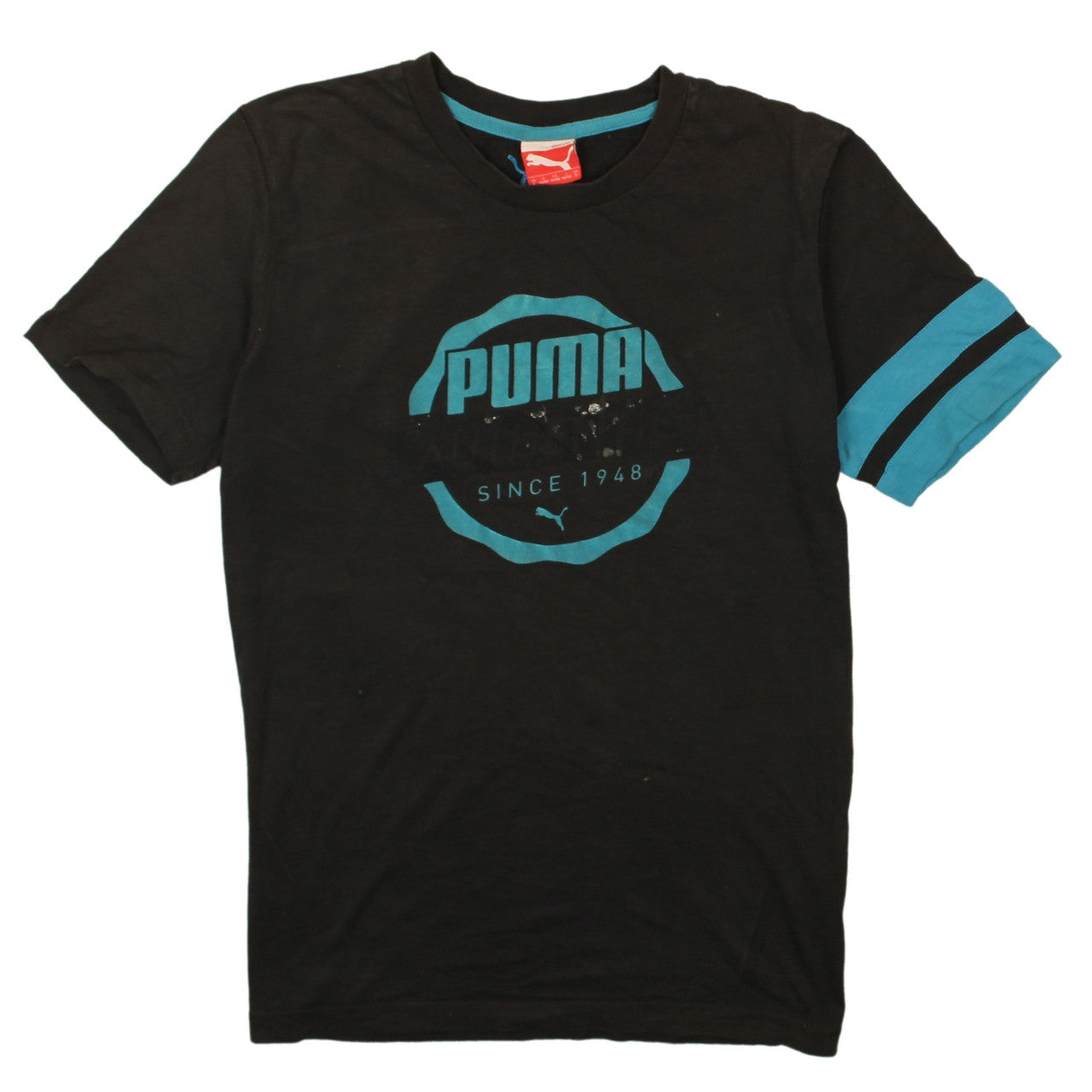 Puma Men's Black Short Sleeve Graphic Logo T-Shirt Size S