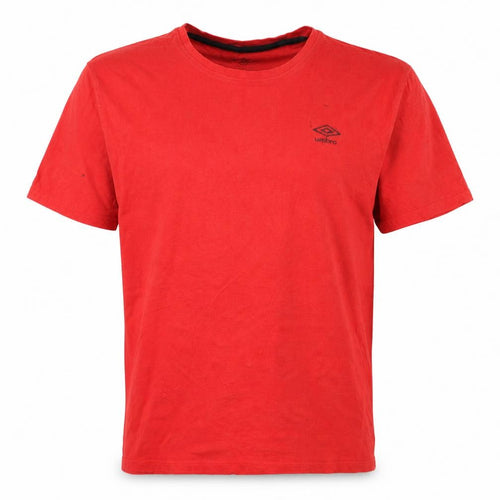 Umbro Men's Red Cotton Crew Neck Short Sleeve Sports T-Shirt Size L