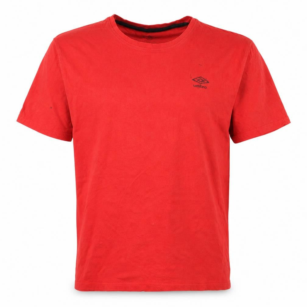 Umbro Men's Red Cotton Crew Neck Short Sleeve Sports T-Shirt Size L