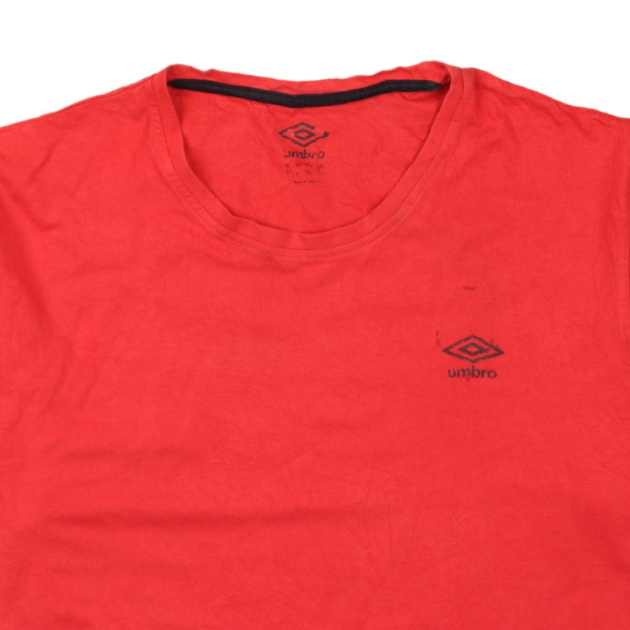 Umbro Men's Red Cotton Crew Neck Short Sleeve Sports T-Shirt Size L