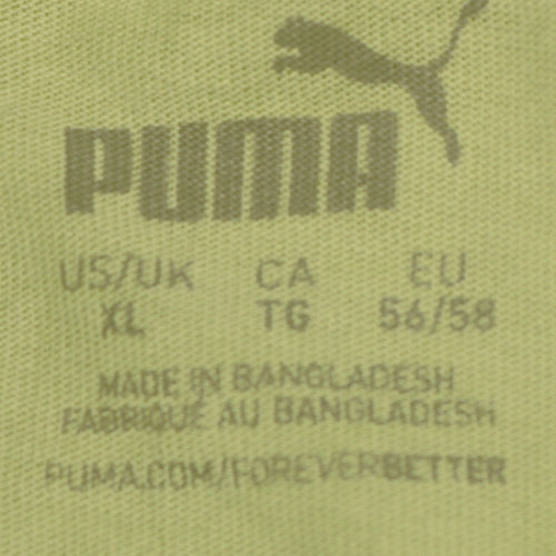 PUMA Men's Green XL Graphic Logo Crew Neck T-Shirt