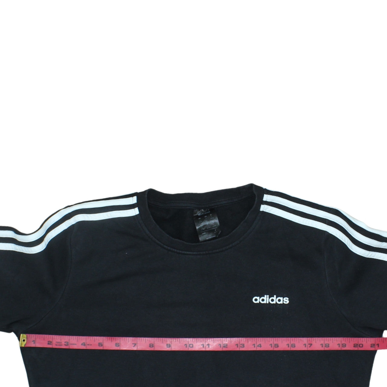 Adidas Womens Black Crew Neck Sweatshirt L 16-18 Logo Long Sleeve