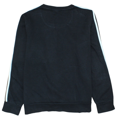 Adidas Womens Black Crew Neck Sweatshirt L 16-18 Logo Long Sleeve