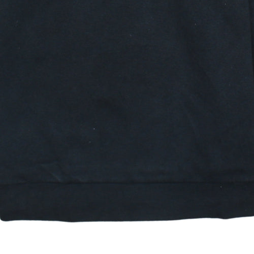 Adidas Womens Black Crew Neck Sweatshirt L 16-18 Logo Long Sleeve