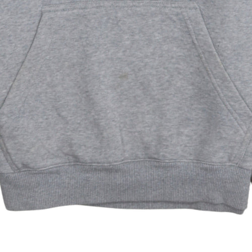 Adidas Men's Grey Pullover Hoodie Small Logo Sports Fleece