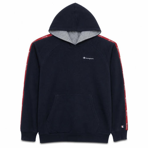 Champion Boys Black Pullover Hoodie 2XL Logo Tape Fleece Sweatshirt