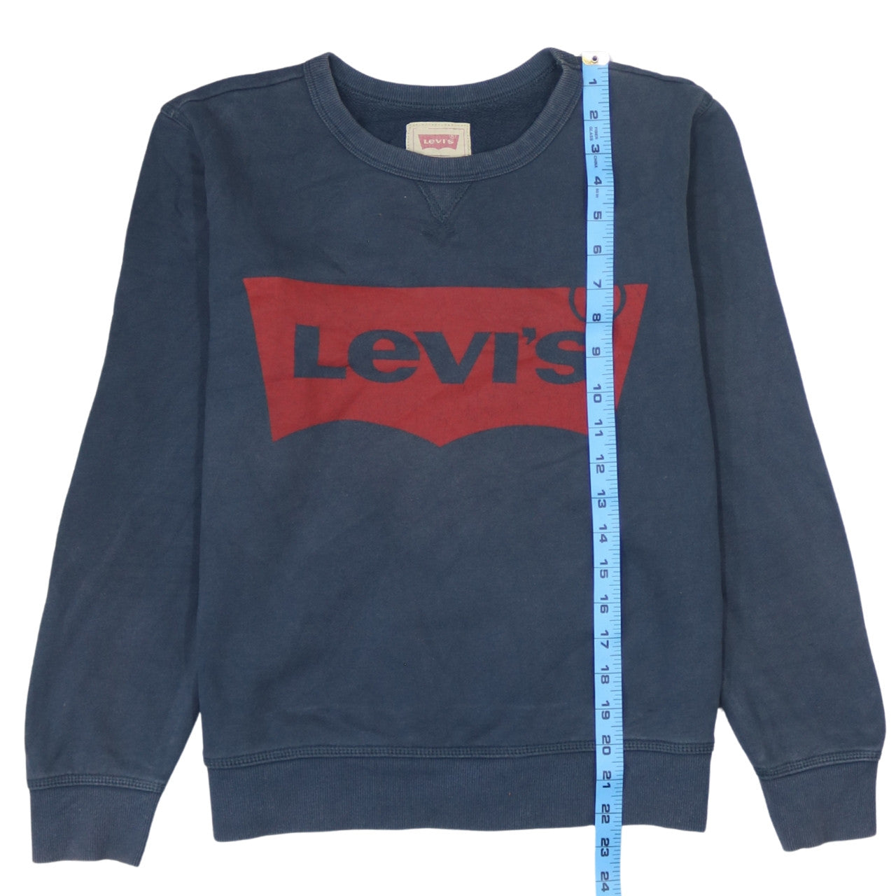 Levi's Boys Blue Logo Crew Neck Pullover Sweatshirt Age 14