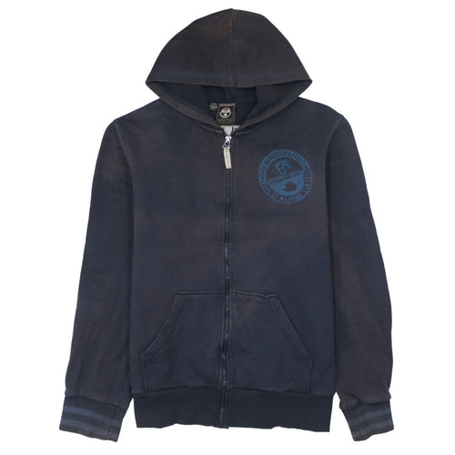 Napapijri Men's Blue Full Zip Hoodie 2XL Cotton Outdoor Style
