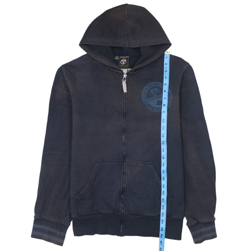 Napapijri Men's Blue Full Zip Hoodie 2XL Cotton Outdoor Style