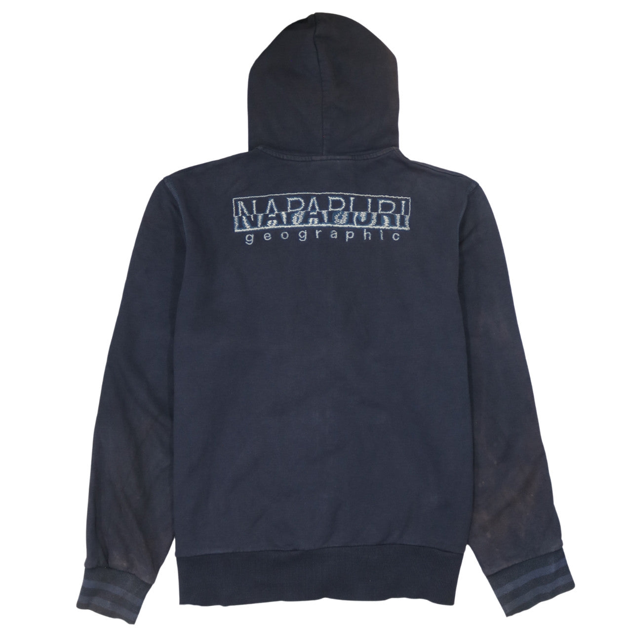 Napapijri Men's Blue Full Zip Hoodie 2XL Cotton Outdoor Style