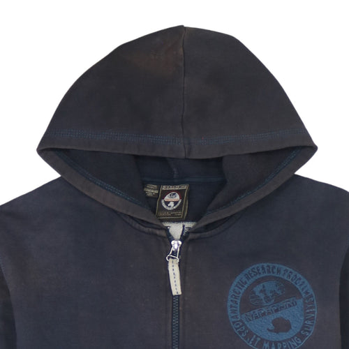 Napapijri Men's Blue Full Zip Hoodie 2XL Cotton Outdoor Style