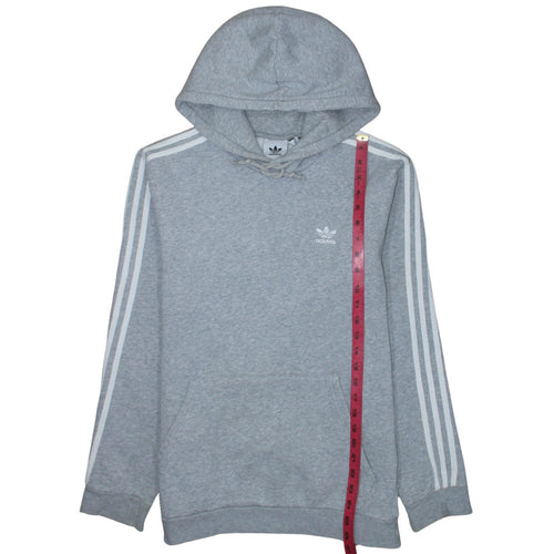 adidas Men's Grey Pullover Hoodie Medium Fleece Sportswear