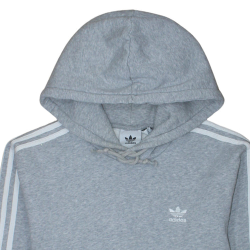 adidas Men's Grey Pullover Hoodie Medium Fleece Sportswear