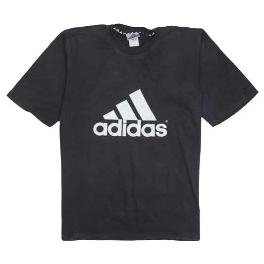 Adidas Men’s Black Logo Sports Graphic Cotton T-Shirt L