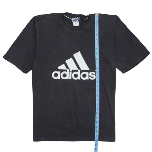 Adidas Men’s Black Logo Sports Graphic Cotton T-Shirt L