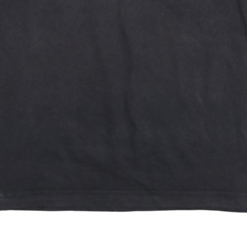 Adidas Men’s Black Logo Sports Graphic Cotton T-Shirt L