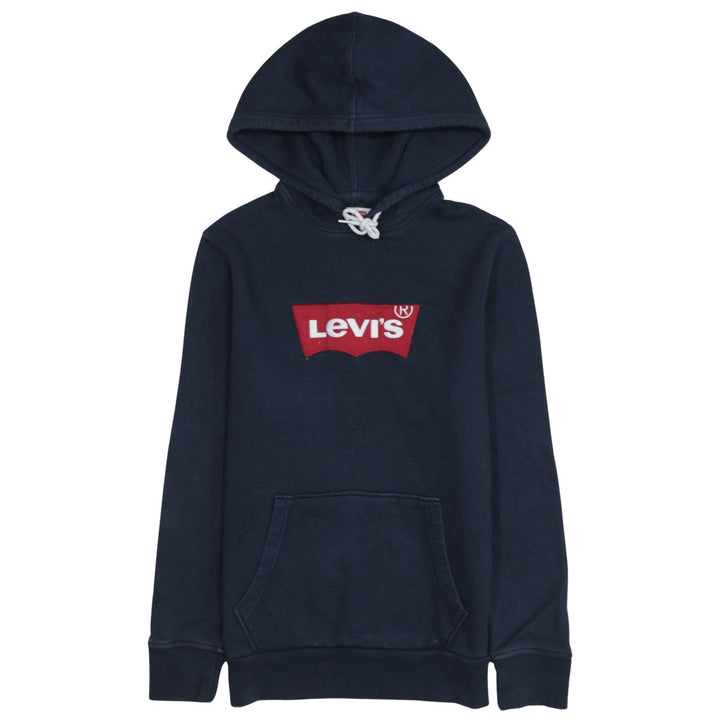 Levi’s Men’s Blue Pullover Hoodie Small Logo Fleece Sweatshirt