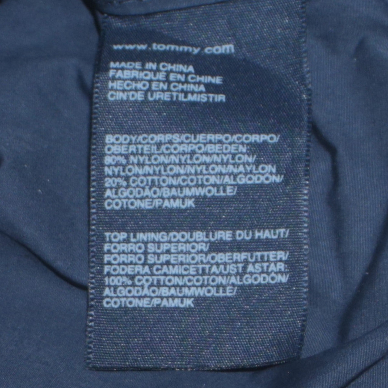 Tommy Hilfiger Men Blue Hooded Parka Jacket XL Cotton Nylon