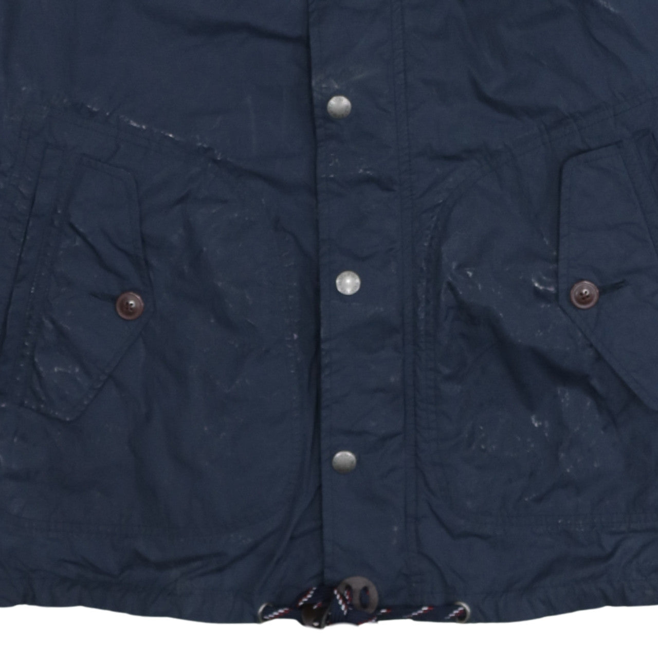 Tommy Hilfiger Men Blue Hooded Parka Jacket XL Cotton Nylon