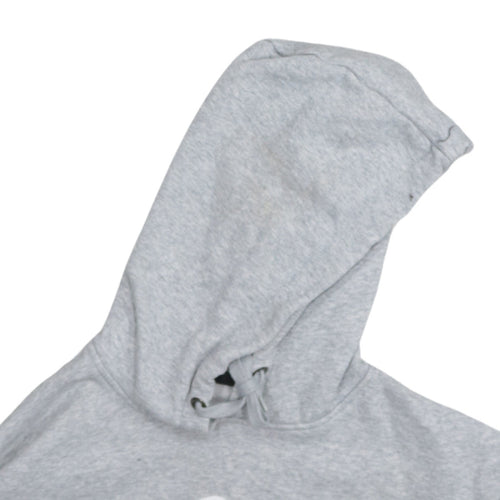 Umbro Men Grey Pullover Hoodie S Fleece Logo Sportswear