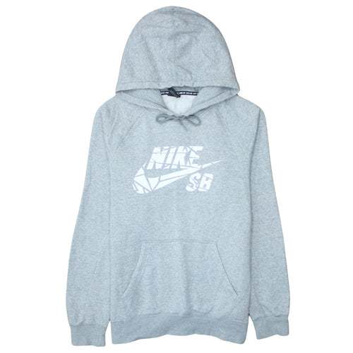Nike SB Men's Grey Pullover Hoodie Size S Skateboarding Logo