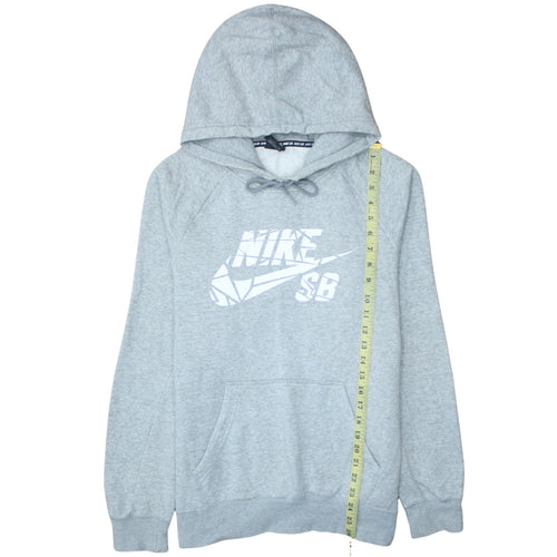 Nike SB Men's Grey Pullover Hoodie Size S Skateboarding Logo