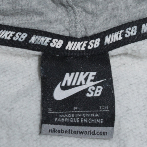 Nike SB Men's Grey Pullover Hoodie Size S Skateboarding Logo