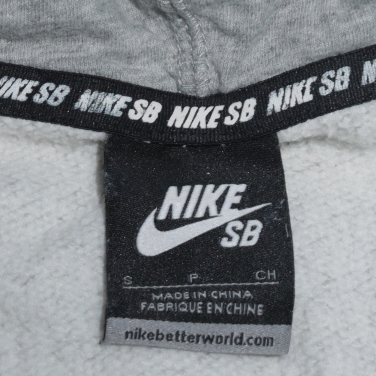 Nike SB Men's Grey Pullover Hoodie Size S Skateboarding Logo